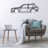 Décoration à poser Art Design support bois - silhouette Lancia DELTA S4
