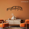 Decorazione da tavolo Art Design con base in legno - silhouette Alfa Romeo STELVIO Q4
