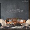 Art Design table decoration with wood base - silhouette Renault R8
