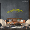 Decorazione da tavolo Art Design con base in legno - silhouette Renault R8