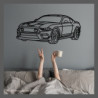 Décoration à poser Art Design support bois - silhouette Ford MUSTANG MACH 1 - FRONT