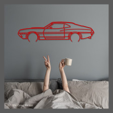 Decorazione da tavolo Art Design con base in legno - silhouette Ford GRAN TORINO