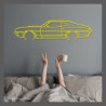 Decorazione da tavolo Art Design con base in legno - silhouette Ford GRAN TORINO
