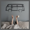 Décoration à poser Art Design support bois - silhouette VW T2 HOLIDAY VAN