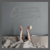Décoration à poser Art Design support bois - silhouette VW T2 HOLIDAY VAN