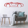 Decorazione da tavolo Art Design con base in legno - silhouette Porsche 550 SPYPERS