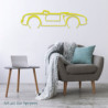 Decorazione da tavolo Art Design con base in legno - silhouette Porsche 550 SPYPERS