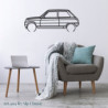 Décoration à poser Art Design support acier - silhouette Renault R5 ALP. CLASSIC