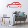 Décoration à poser Art Design support acier - silhouette Renault R5 ALP. CLASSIC