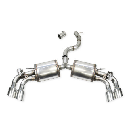 Terminal avec 2 silencieux double sortie 2x100mm Racing +valve Inoxcar pour Audi S3 (GY) 2,0TFSi après 2021