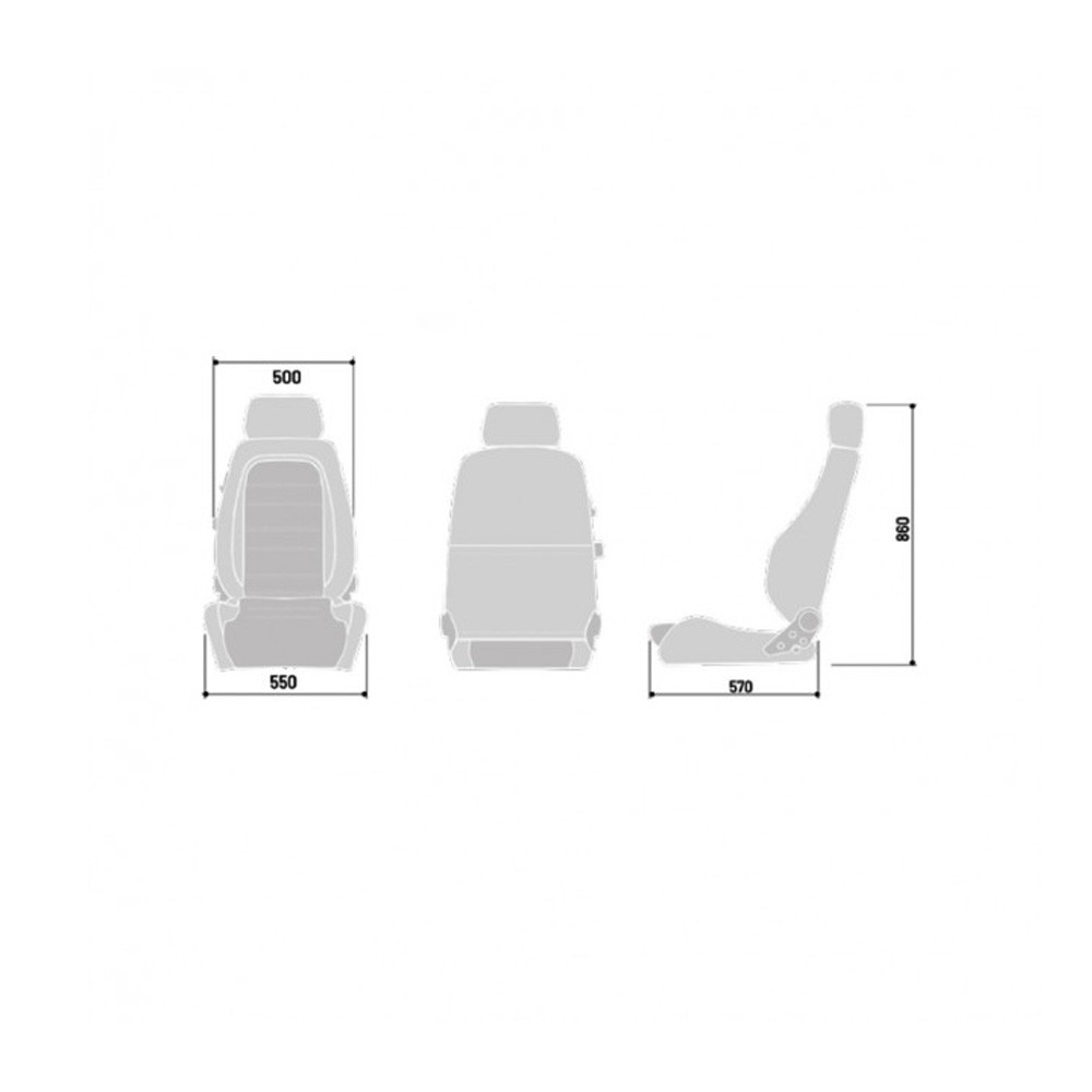 Sparco GT kuipstoel Zwart/Wit - 009012NR-BI - 009012NRBI - 3666618147123