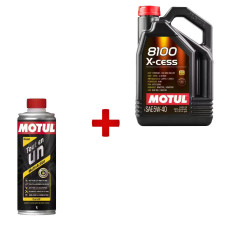 Pack revisione Motul olio 8100 X-cess + detergente per motori diesel gratuito