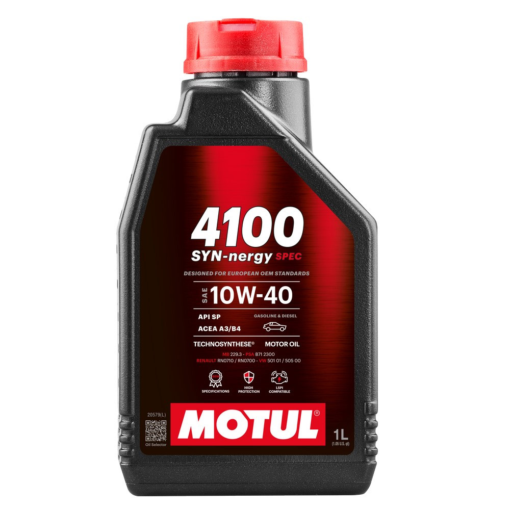 MOTUL 4100 SYN-NERGY SPEC 10W-40 engine oil - 1L can - MOT-41SYN-10W40 - 112890 - 3666618148953