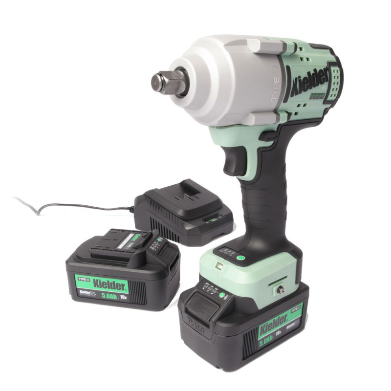 Slagmoersleutelset KIELDER 1/2" 720Nm 18V + 2 accu's 5.0Ah - KWT-180-04 - KWT-180-04EU - 5060441196491