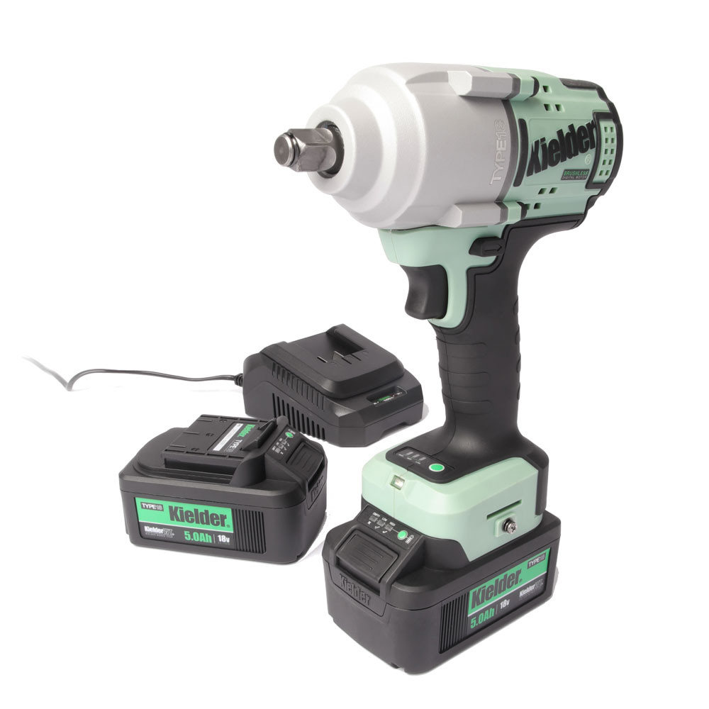 Set pistol de impact KIELDER 1/2" 720 Nm 18 V + 2 baterii de 5,0 Ah - KWT-180-04 - KWT-180-04EU - 5060441196491