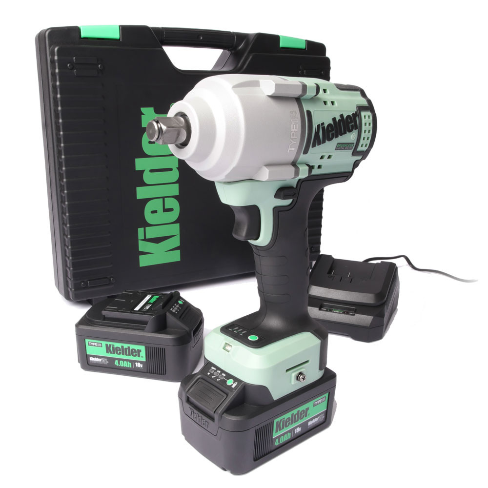 Kit di chiavi a percussione KIELDER da 1/2" 720Nm 18V + 2 batterie da 4,0Ah - KWT-180-02 - KWT-180-02EU - 5060441196477
