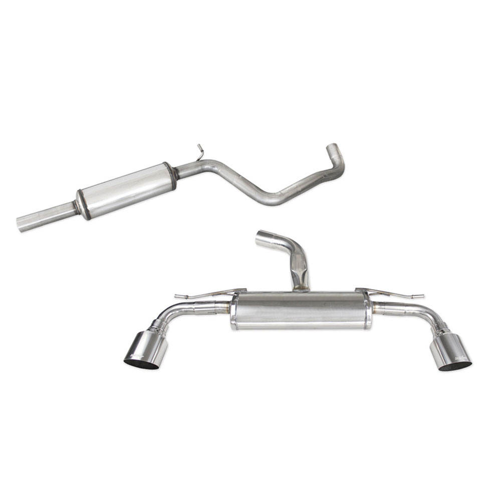 Țeavă centrală cu tobă tubulară cu amortizor de zgomot + tobă tubulară cu amortizor de zgomot Inoxcar 100 Racing pentru Volkswag - IC-CATBACK208 - CATBACK.208 - 3666618149394