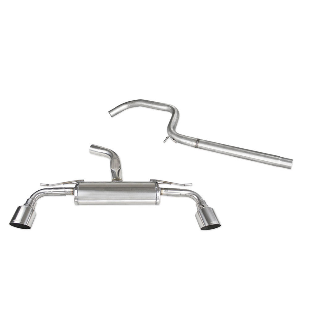 Inoxcar direct center pipe + 100mm Racing muffler Volkswagen Golf 8 GTI 2,0 2020 on - IC-CATBACK207 - CATBACK.207 - 3666618149400