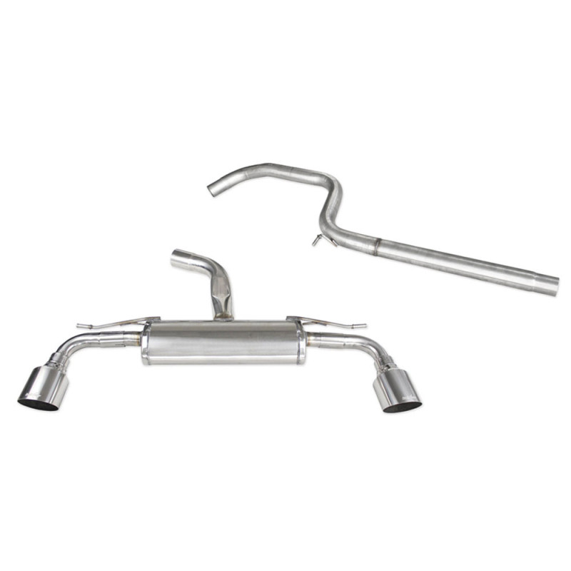 Centrale directe pijp + 114mm demper Racing Inoxcar Volkswagen Golf 7,5 GTi 2,0 na 2017 - IC-CATBACK205 - CATBACK.205 - 3666618149431