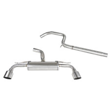 Centrale directe pijp + 114mm demper Racing Inoxcar Volkswagen Golf 7,5 GTi 2,0 na 2017 - IC-CATBACK205 - CATBACK.205 - 3666618149431