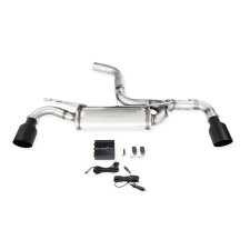 Achterdemper + klep 100mm Keramisch Zwart Inoxcar Volkswagen Golf 8 Gti 2,0 na 2020 - IC-VALVGOLF810CBK - VALV.GOLF8.10CBLACK - 3666618149462