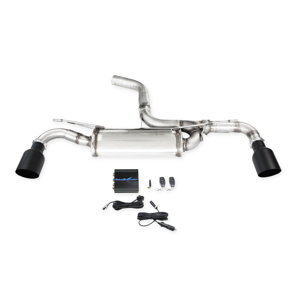 Silenziatore posteriore + valvola 100mm Ceramic Black Inoxcar Volkswagen Golf 8 Gti 2,0 dopo 2020 - IC-VALVGOLF810CBK - VALV.GOLF8.10CBLACK - 3666618149462