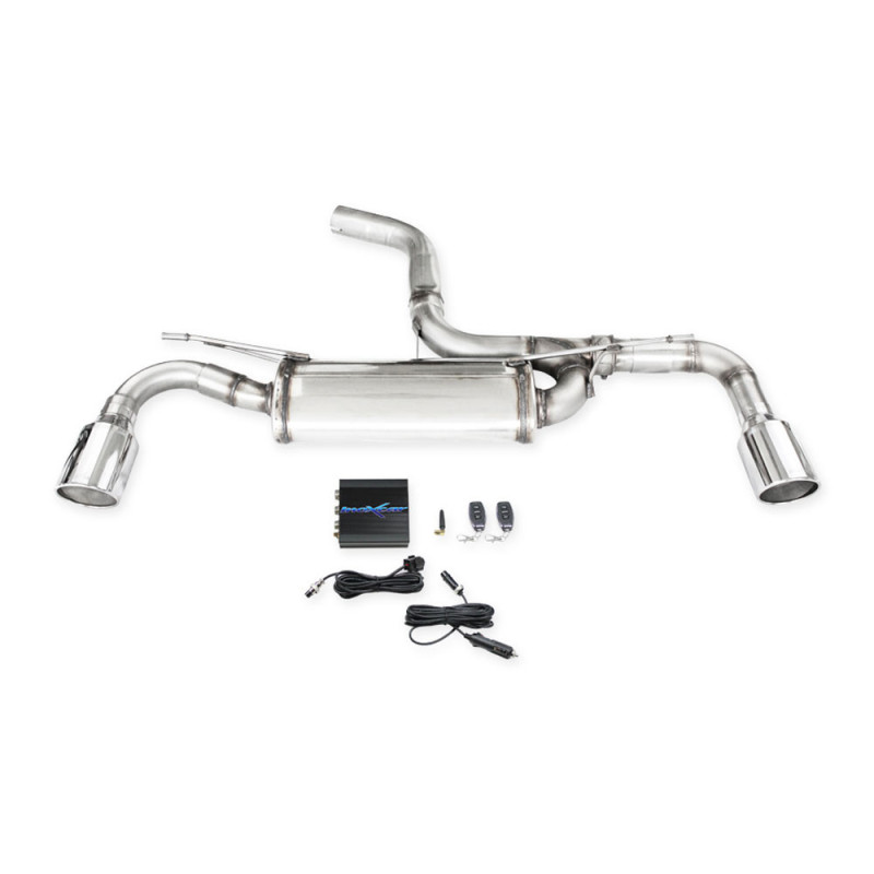 Achterdemper + klep 100mm X-Race Inoxcar Volkswagen Golf 8 Gti 2,0 na 2020 - IC-VALVGOLF8XR10 - VALV.GOLF8.XR10 - 3666618149479