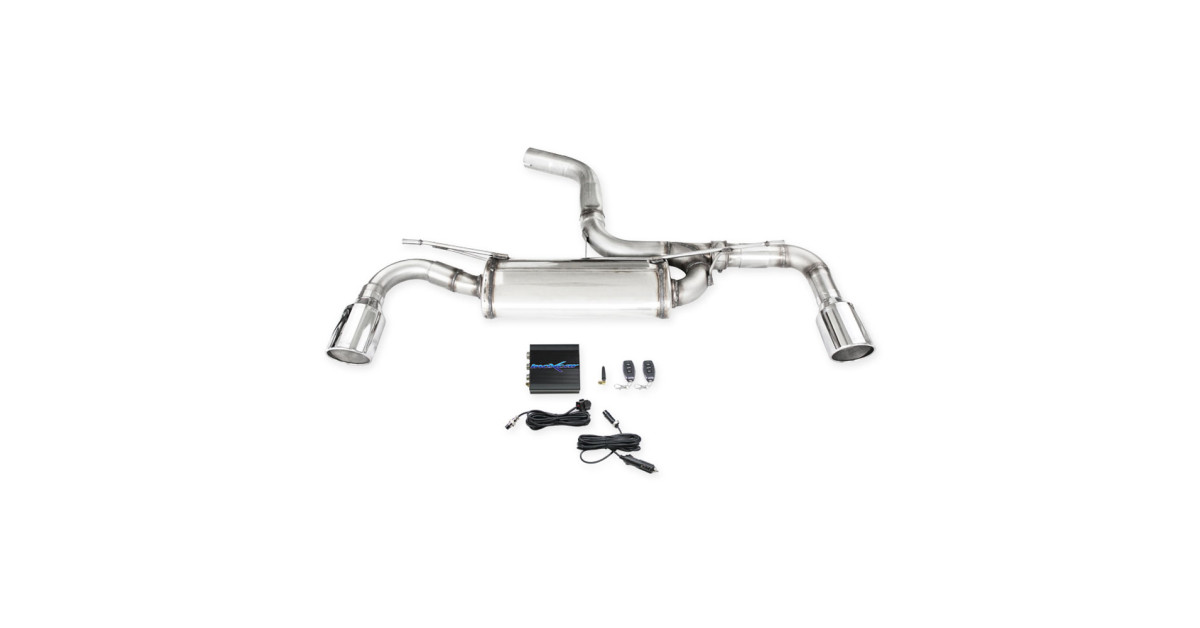 Inoxcar 100mm X-Race rear muffler + valve Volkswagen Golf 8 Gti 2,0 après 2020
