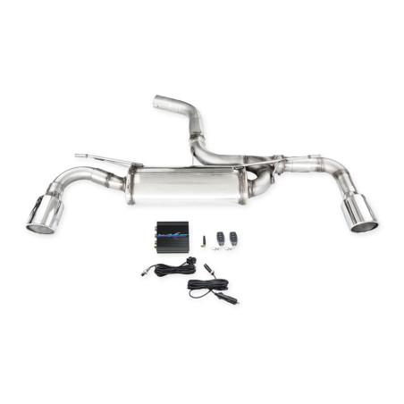 Inoxcar 100mm X-Race rear muffler + valve Volkswagen Golf 8 Gti 2,0 après 2020