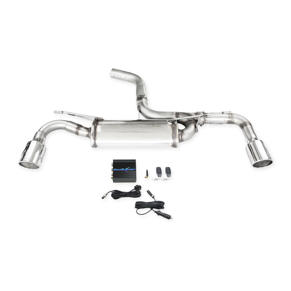 Inoxcar 100mm X-Race rear muffler + valve Volkswagen Golf 8 Gti 2,0 après 2020 - IC-VALVGOLF8XR10 - VALV.GOLF8.XR10 - 3666618149479