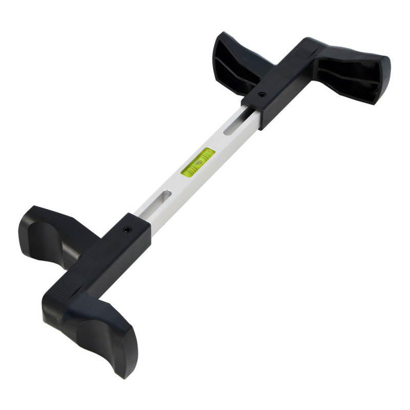 Support De Volant Pour Alignement De Roues - Outil Universel Voiture/Camion, Hauteur Réglable, Rouge/Argent