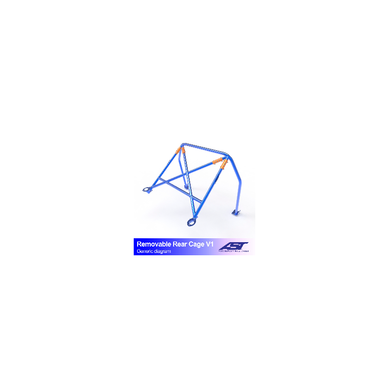 Halve achterrolbeugel AST Trackday/Loisir 4 punten voor AUDI A3 / S3 (8V) 4-deurs Sedan Quattro - AST-AUA3Q8V-4P-AR.CST.V1 - CMBN07435