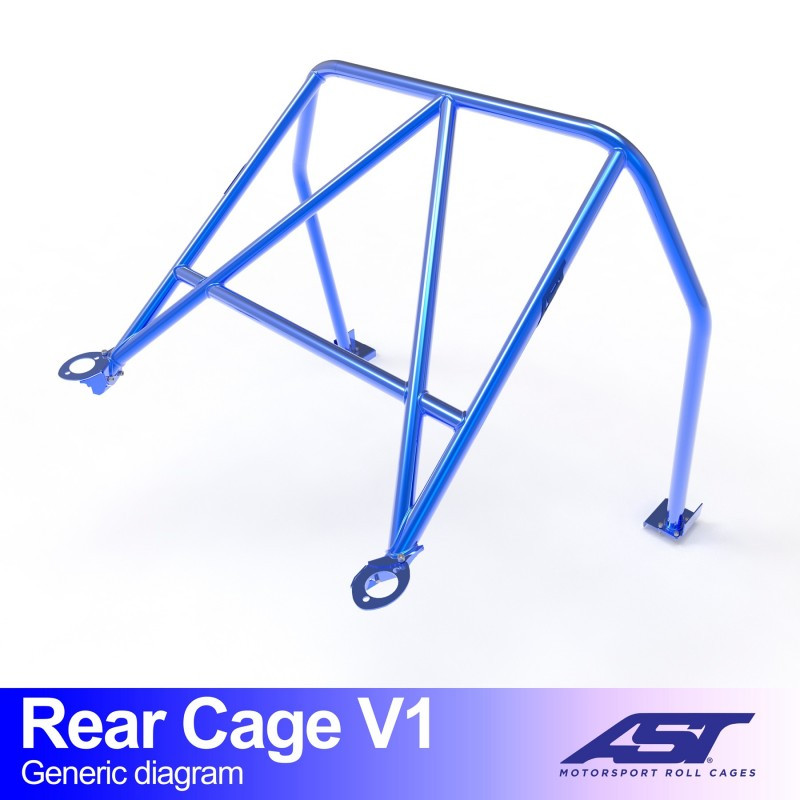 Halve achterrolbeugel AST Trackday/Loisir 4 punten voor MAZDA MX-3 (EC) 3-deurs Coupé - AST-MAMX3EC-3P-AR.OST.V1 - CMBN02874