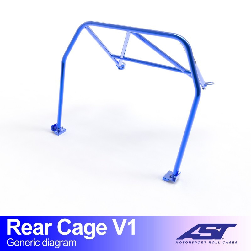 Demi arceau de sécurité arrière AST Trackday/Loisir 4 points pour MAZDA MX-3 (EC) 3-portes Coupe - AST-MAMX3EC-3P-AR.OST.V1 - CMBN02874