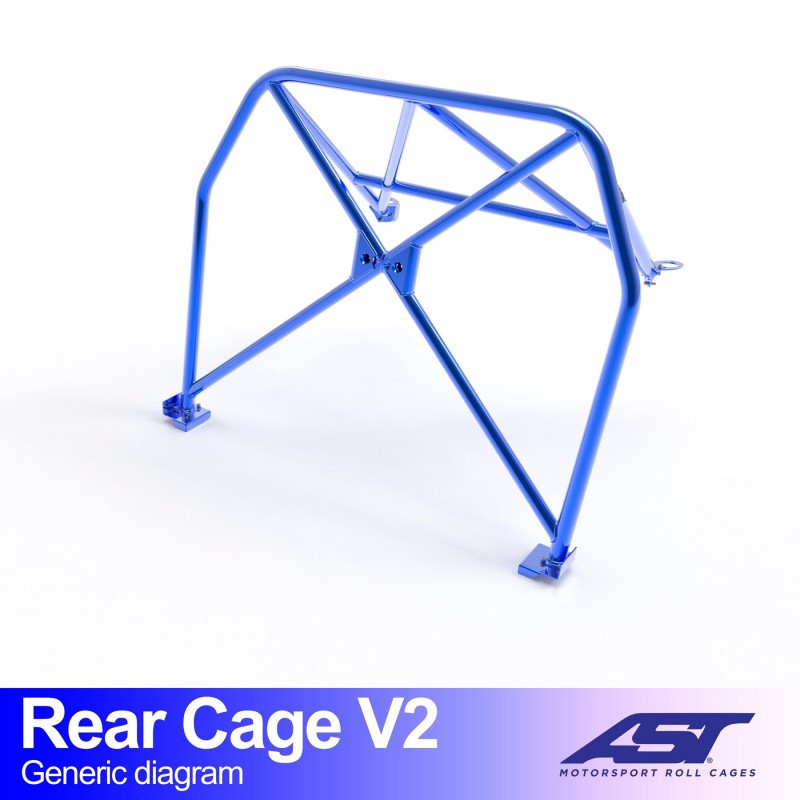 Demi arceau de sécurité arrière AST Trackday/Loisir 4 points pour MAZDA MX-3 (EC) 3-portes Coupe - AST-MAMX3EC-3P-AR.OST.V1 - CMBN02874