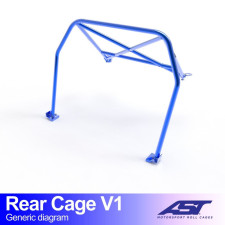 Demi arceau de sécurité arrière AST Trackday/Loisir 4 points pour SUZUKI Swift (AA34S) 3-portes Hayon