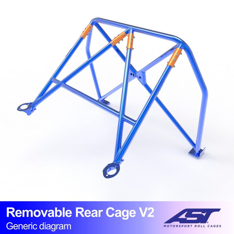 Demi arceau de sécurité arrière AST Trackday/Loisir 4 points pour TOYOTA MR-2 (W20) 2-portes Roadster - AST-TOMRW20-2P-AR.OST.V1 - CMBN02589