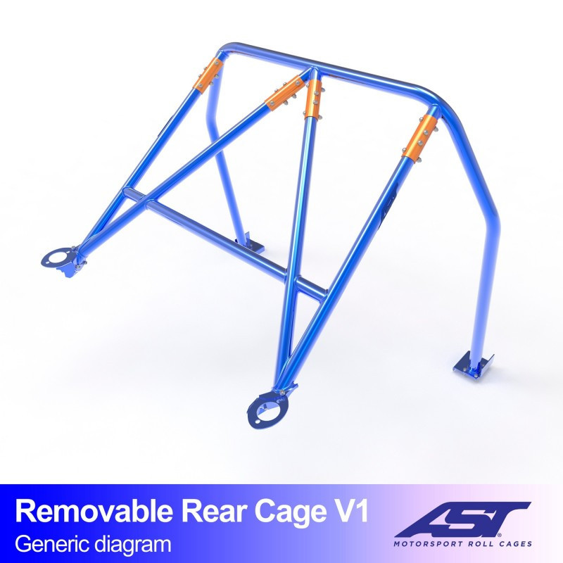 Halve achterrolbeugel AST Trackday/Loisir 4 punten voor TOYOTA MR-2 (W30) 2-deurs Roadster - AST-TOMRW30-2P-AR.HT.V1 - CMBN03472