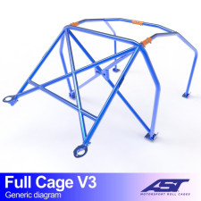 Arceau de sécurité AST Trackday/Loisir 6 points pour HONDA Civic (3gen) 3-portes Hayon