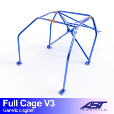 Arceau de sécurité AST Trackday/Loisir 6 points pour HONDA Civic (3gen) 3-portes Hayon