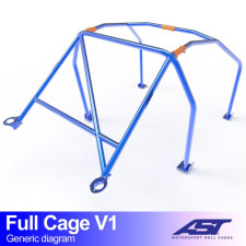 Arceau de sécurité AST Trackday/Loisir 6 points pour HONDA Civic (EG/EH) 3-portes Hayon