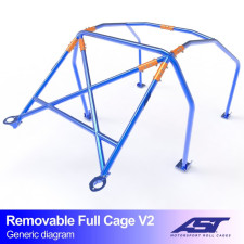 Arceau de sécurité AST Trackday/Loisir 6 points pour PEUGEOT 106 (Phase 1/2) 5-portes Hayon