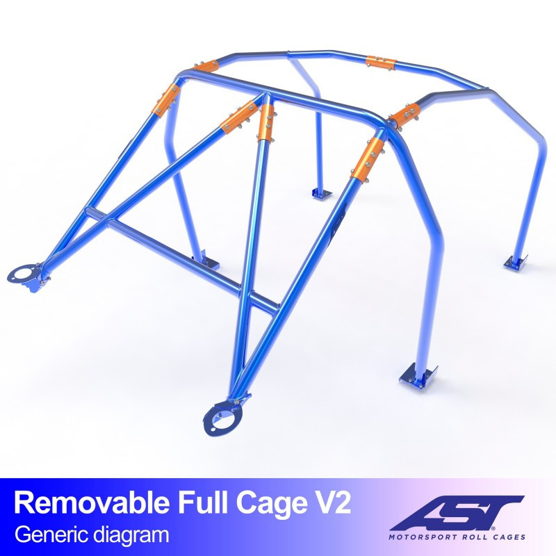 Arceau de sécurité AST Trackday/Loisir 6 points pour SUBARU BRZ (ZC6) 2-portes Coupe - AST-SUBRZ-2P-TD.OST.V2 - CMBN02460