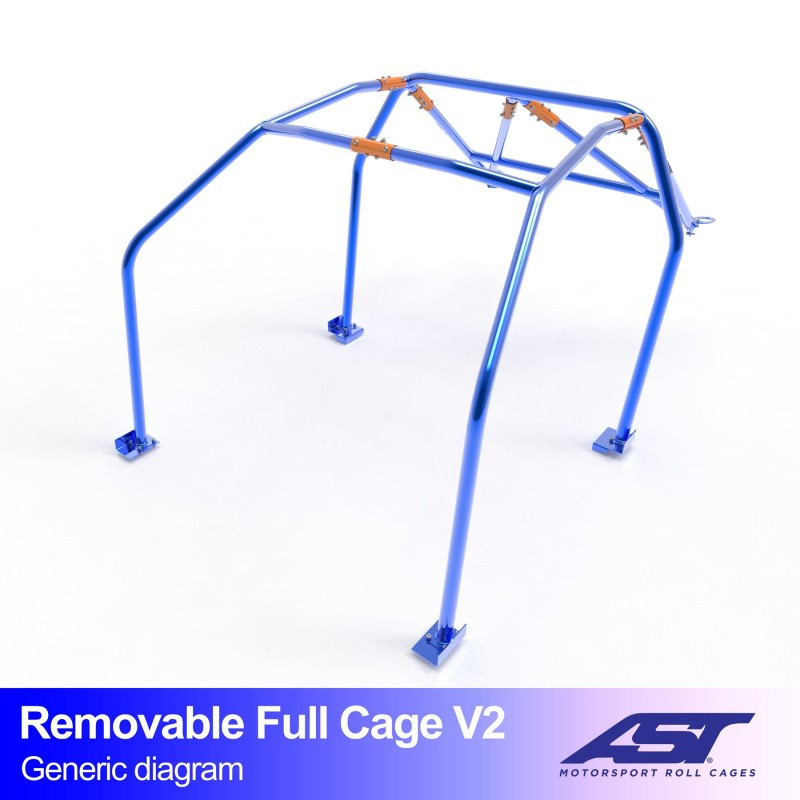 Arceau de sécurité AST Trackday/Loisir 6 points pour SUBARU BRZ (ZC6) 2-portes Coupe - AST-SUBRZ-2P-TD.OST.V2 - CMBN02460