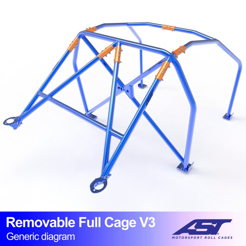 Arceau de sécurité AST Trackday/Loisir 6 points pour SUBARU BRZ (ZC6) 2-portes Coupe - AST-SUBRZ-2P-TD.OST.V2 - CMBN02460