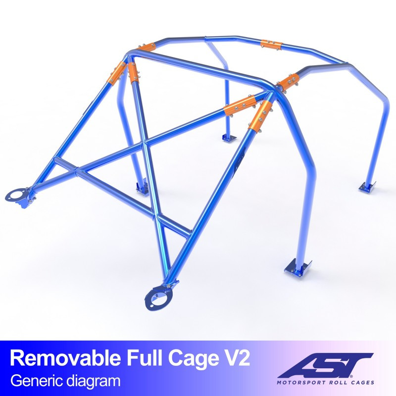 Rolbeugel AST Trackday/Loisir 6 punten voor TOYOTA Supra (Mk3) 3-deurs Targa - AST-TOSUP3T-3P-TD.OTA.V1 - CMBN03702