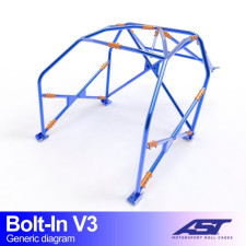 Arceau AST à boulonner FIA 6 points pour AUDI TT (8N) 3-portes Hayon Quattro