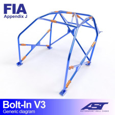 Arceau AST à boulonner FIA 6 points pour BMW (E30) 3-Series E30 4-portes Berline AWD