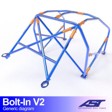 Arceau AST à boulonner FIA 6 points pour BMW (E34) 5-Series E34 4-portes Berline RWD