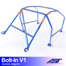 Arceau AST à boulonner FIA 6 points pour HYUNDAI Getz 3-portes Hayon